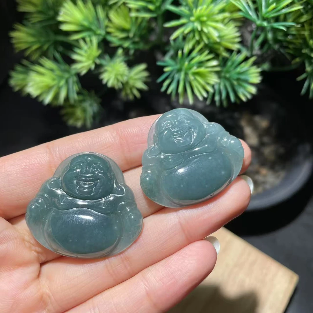 【玉经纶】20447/Q101-天然A货翡翠佛公吊坠-多样性发其一25*30*3