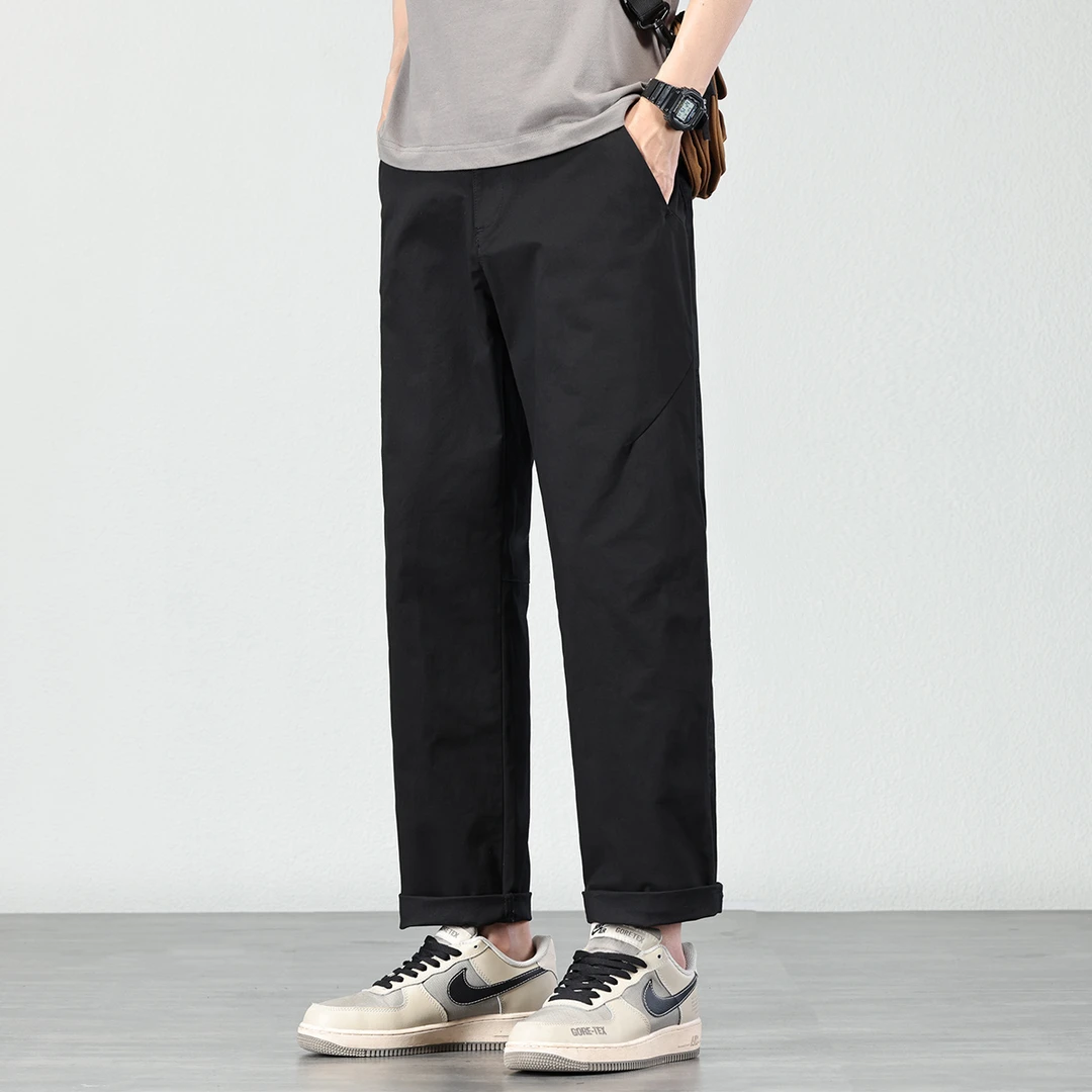 薄款九分休闲裤男士2025夏季新款宽松直筒裤时尚百搭直筒男生裤子