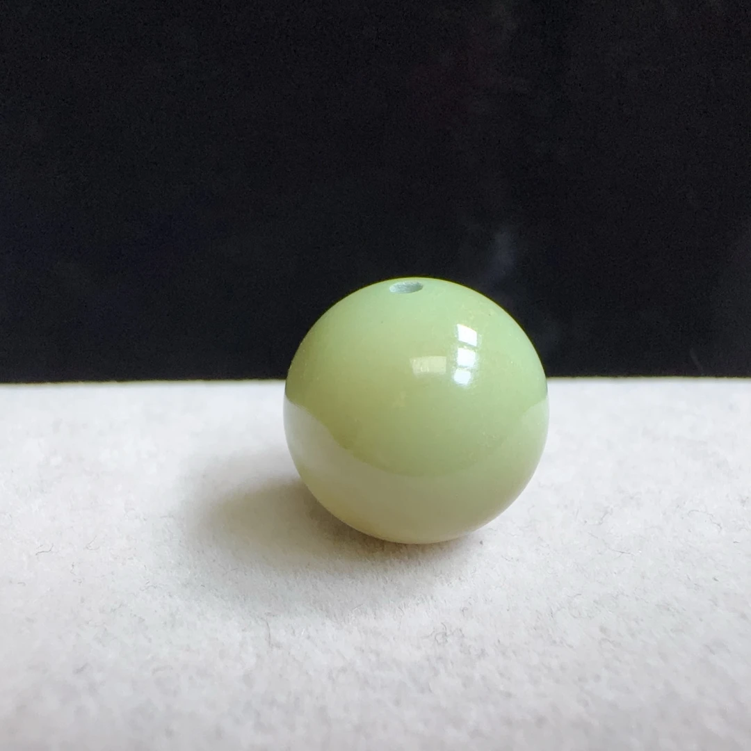 【伟伟鉴定】绿松石 原矿高瓷 圆珠吊坠14（黄）