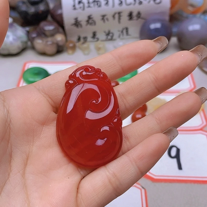 【闪购商品】未镶嵌玛瑙/玉髓珠宝半成品永**心