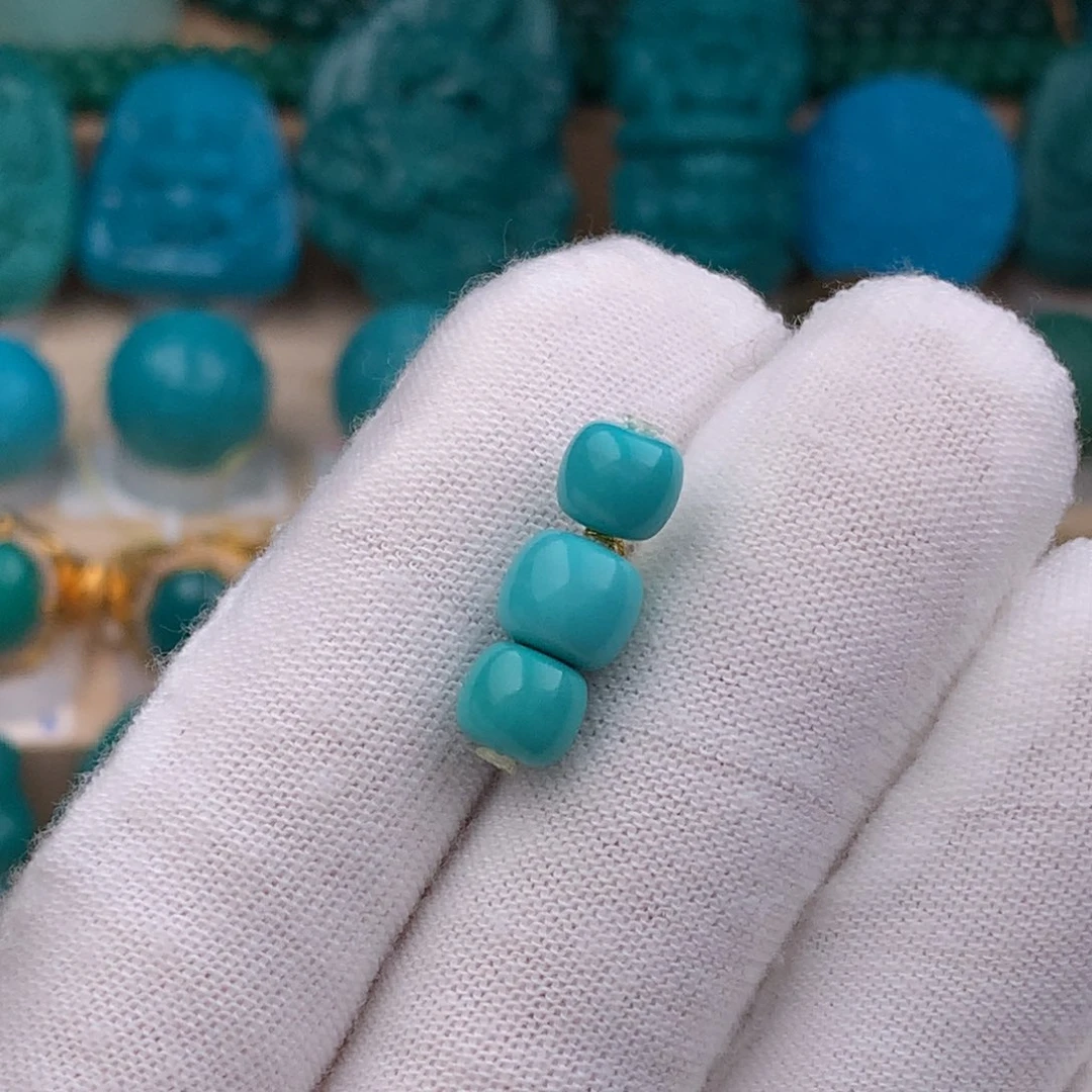 未镶嵌绿松石珠宝奇石7mm