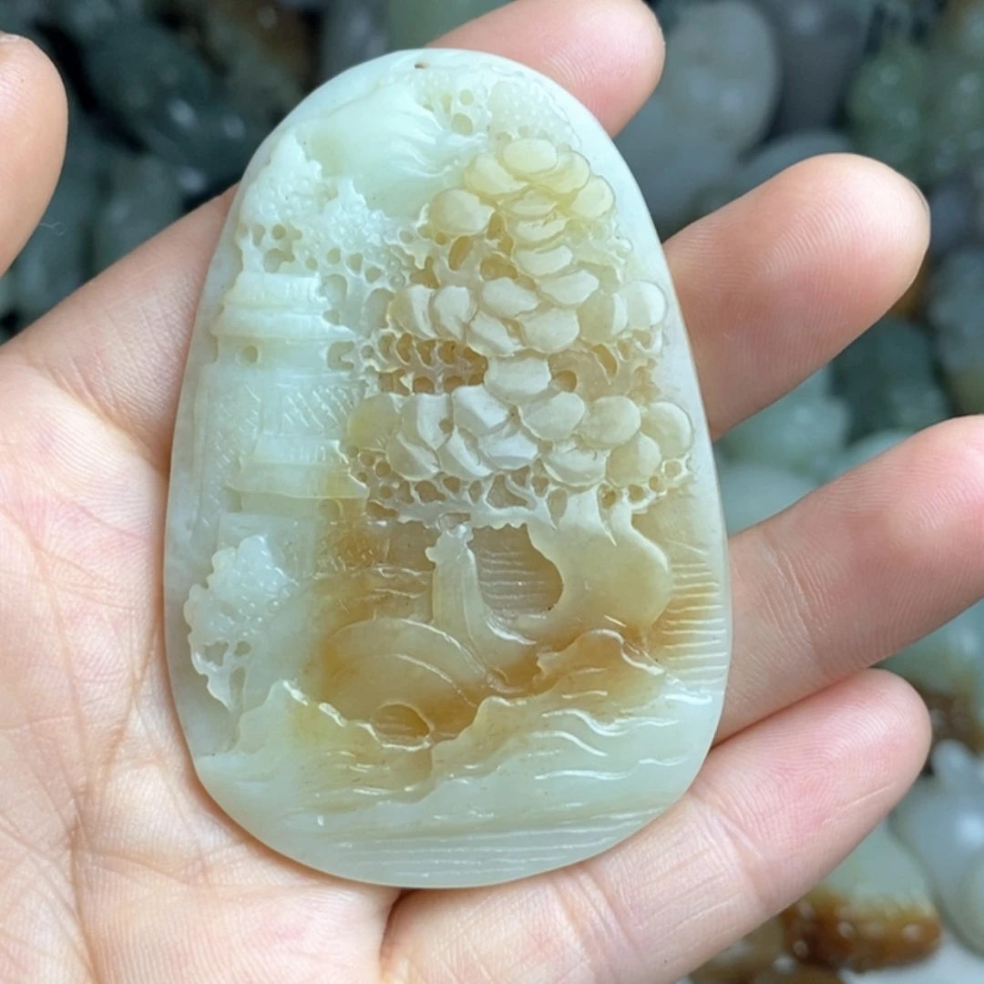 【闪购商品】未镶嵌和田玉挂件千*顺