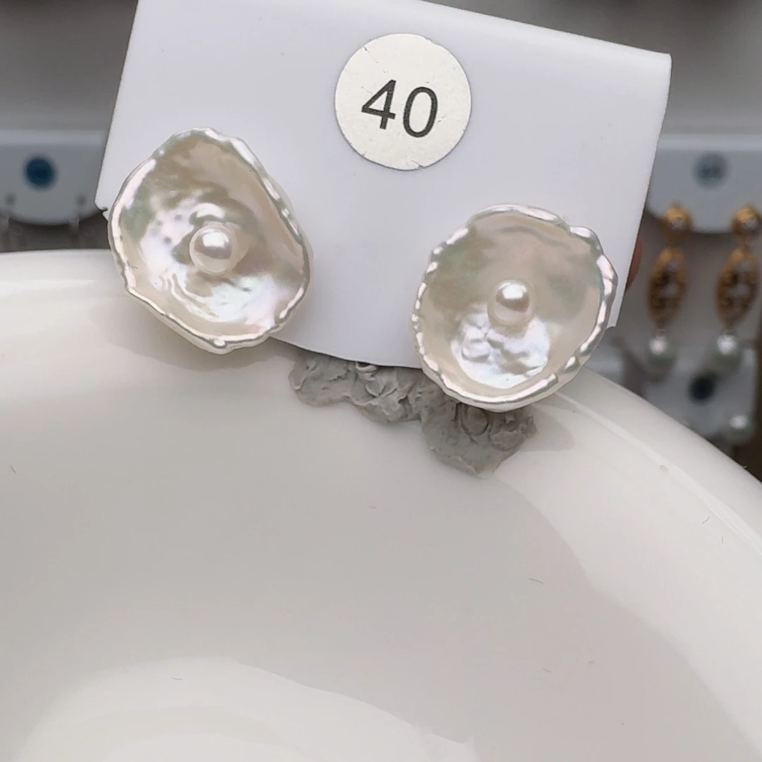 未镶嵌淡水珍珠耳饰