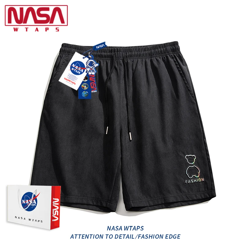 NASA WTAPS美式冰丝短裤男夏季薄款宽松休闲运动男生夏天大裤衩子