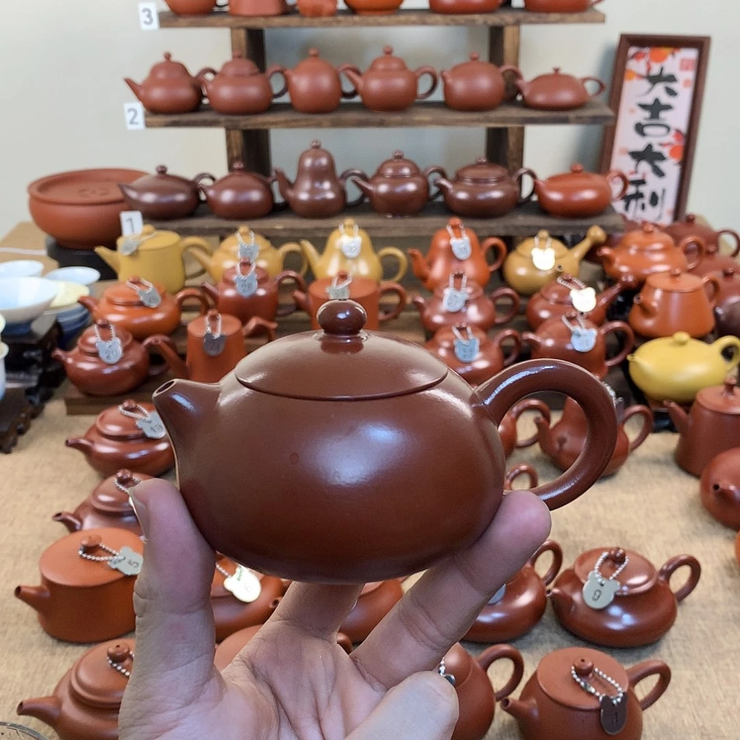 祖***朵潮州原矿朱泥手拉壶西施150c
