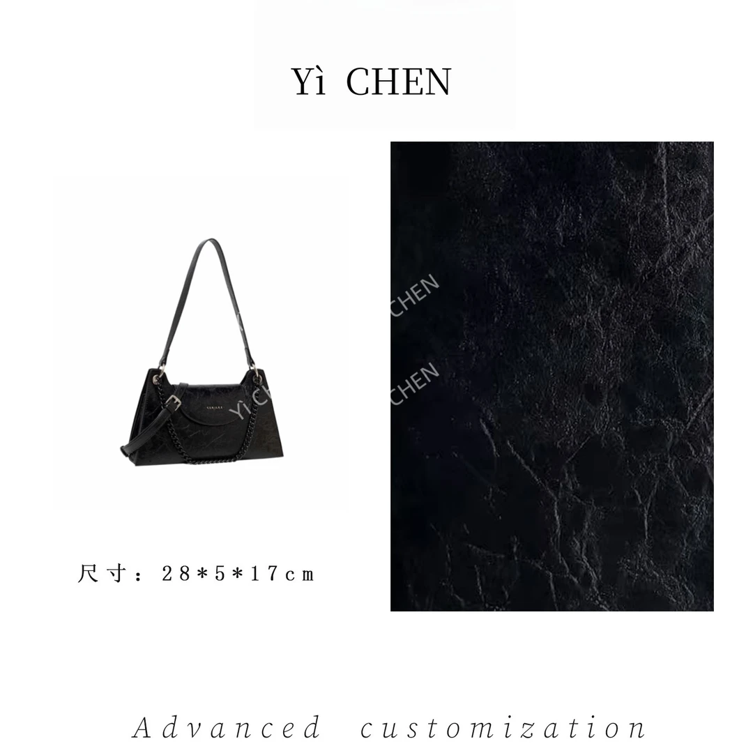 【Yì CHEN】QYX-25168-6-黑色简约时尚女士新款轻奢单肩斜跨包