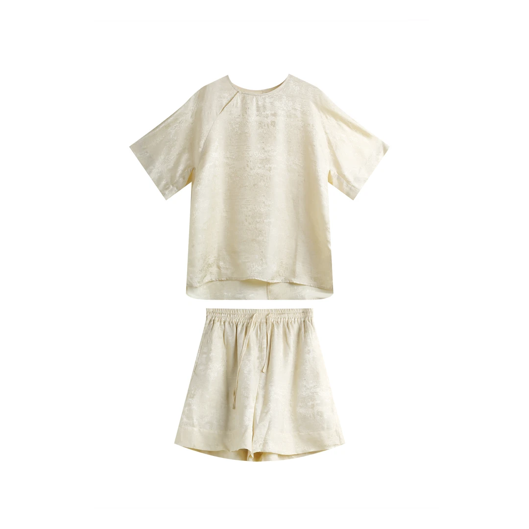 新款桑蚕丝套装 YJHY-611050 百搭夏季复古国风