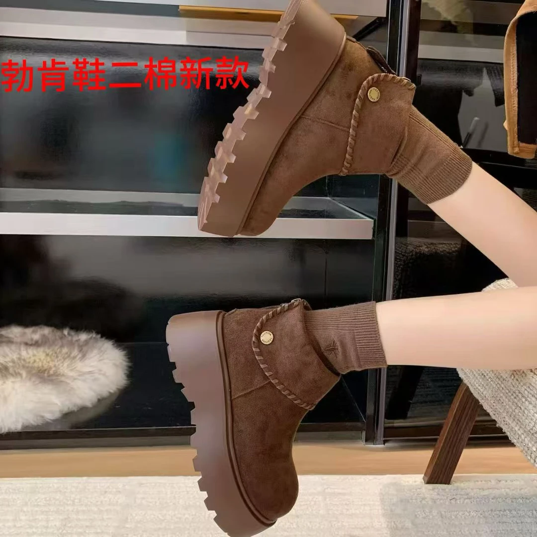 H22冬季防滑常规款防水台胶粘勃肯休闲厚底英伦风时尚