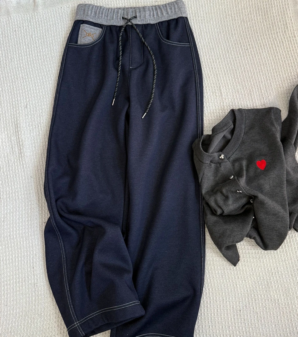 【晴晴自留】加绒加厚丹宁牛仔裤女新款冬季梨型身材高腰显瘦直筒裤