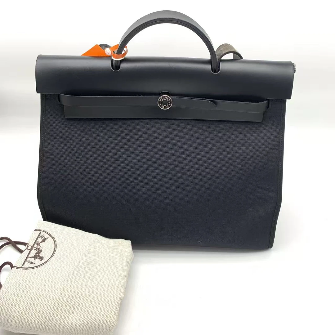 99新 Hermes/爱马仕 爱马仕黑色herbag39手提包/10020464男款包包