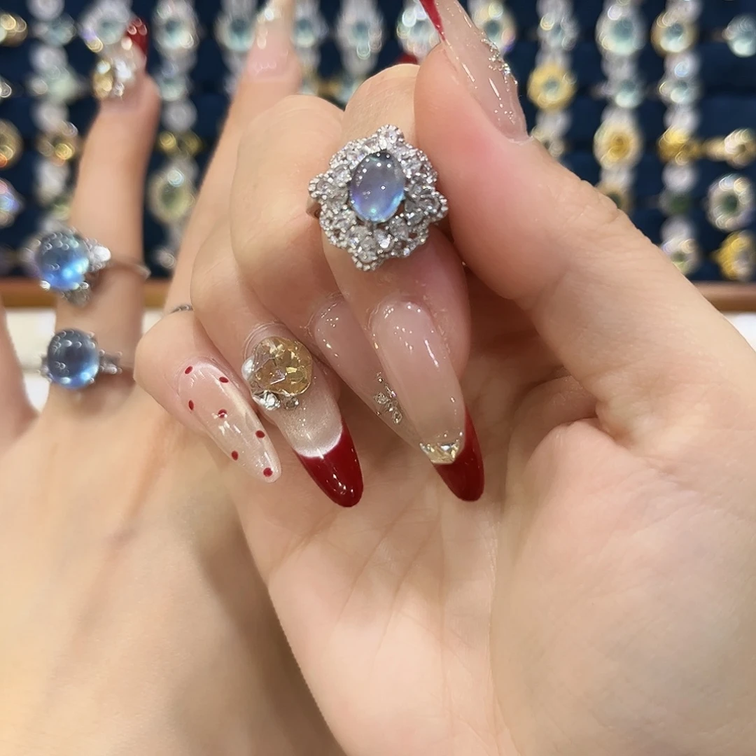 海蓝宝石手链银S925镶嵌?**意戒指