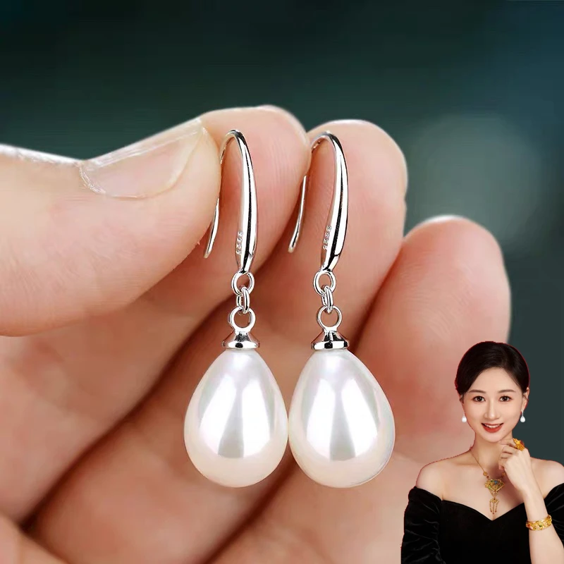 925银耳饰 【巧玲福利】气质s925纯银耳环女水滴显瘦百搭耳坠爆耳饰