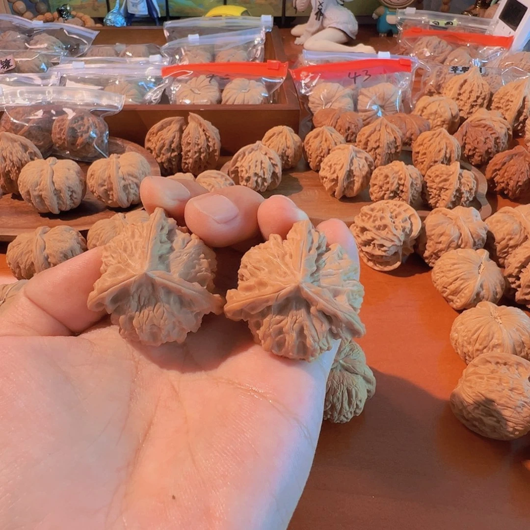 每***烈把件桃核39+三棱全品新果