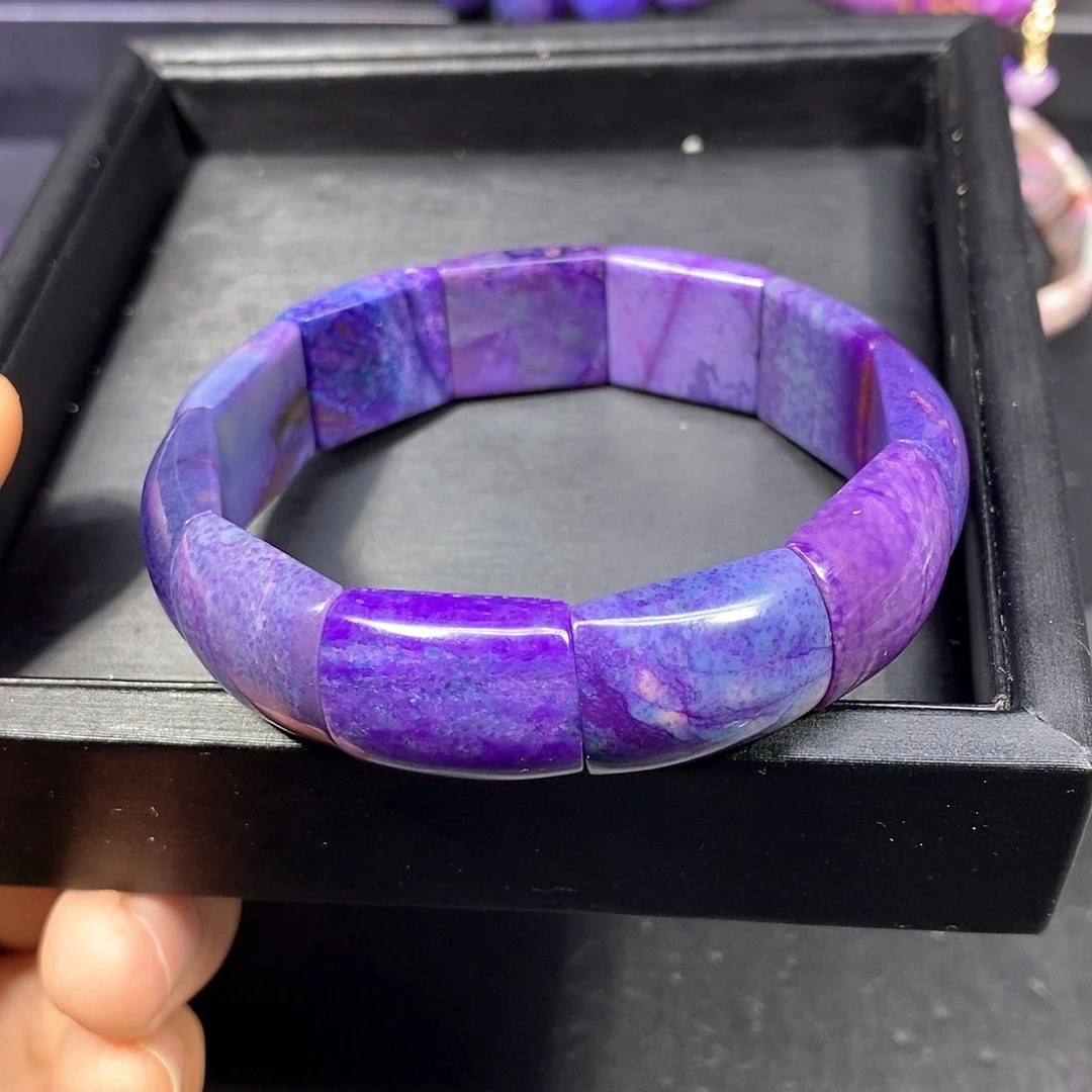 苏纪石（舒俱来）未镶嵌南非舒俱来幻彩镯排