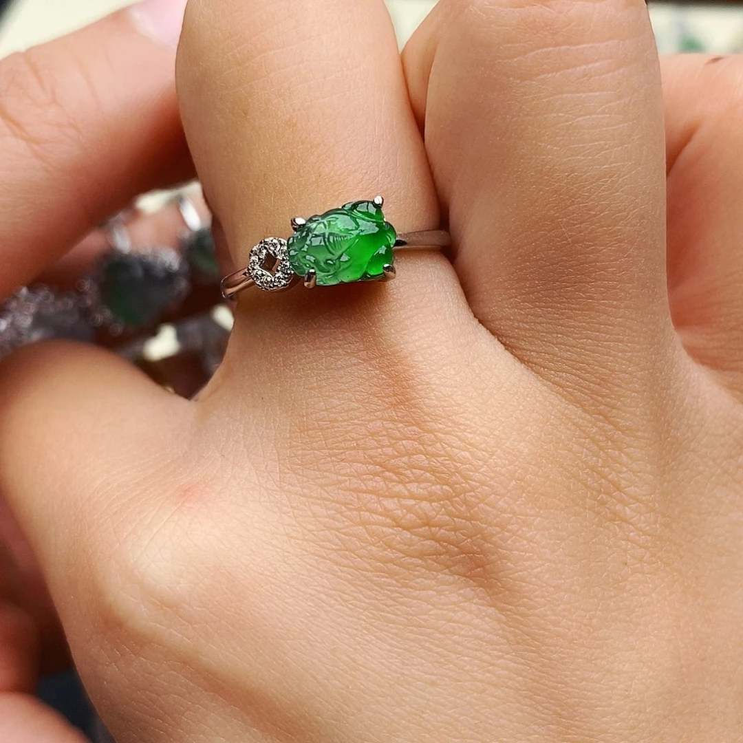 银S925镶嵌戒指翡翠40