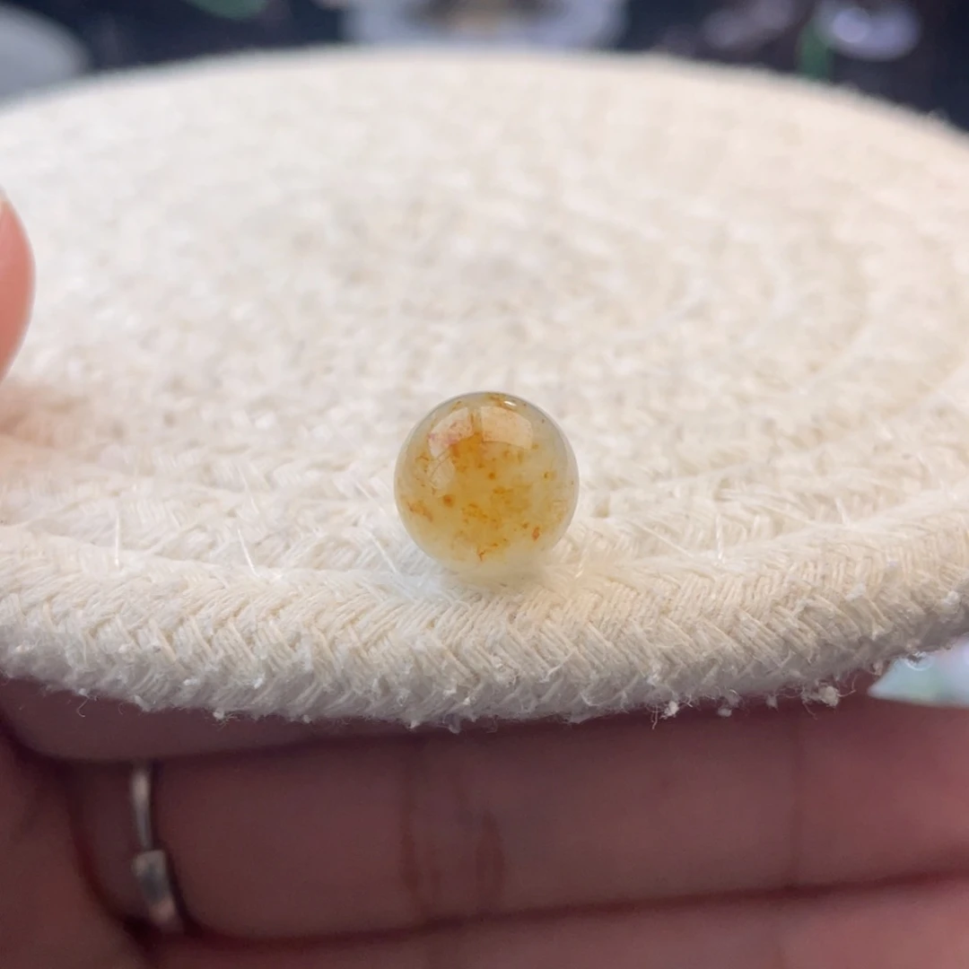 散珠翡翠特色洒金圆珠卡10.5mm