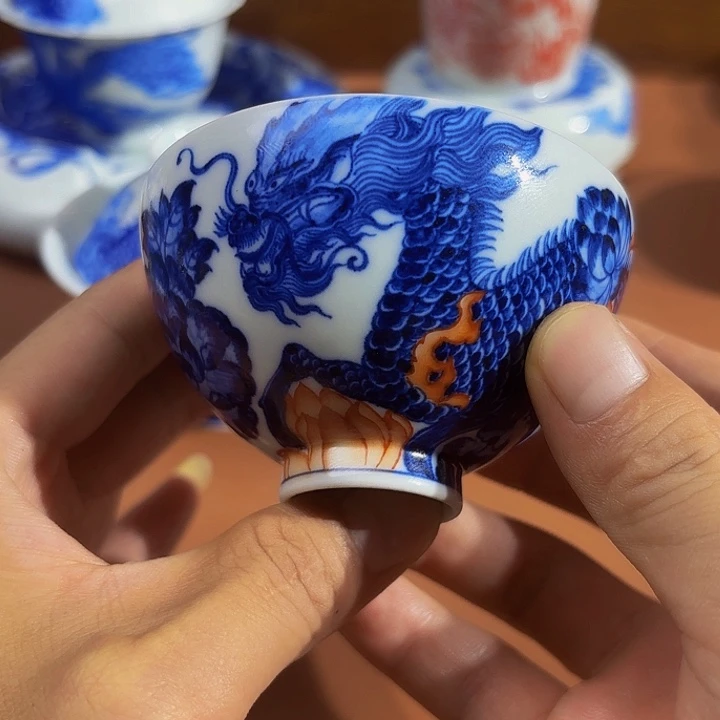 耶***尔青花手工手绘杯子