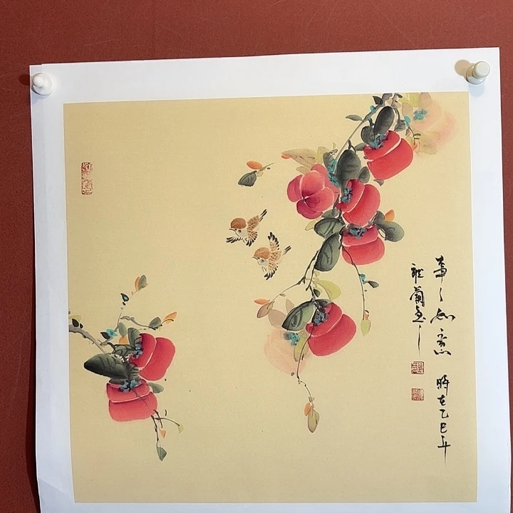 国画听兰老师花鸟