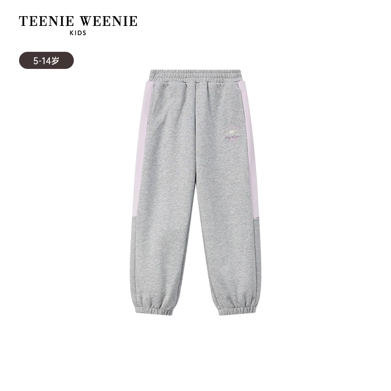 TeenieWeenieKids25年秋冬款女童休闲索罗娜加绒卫裤TKTM254T53A