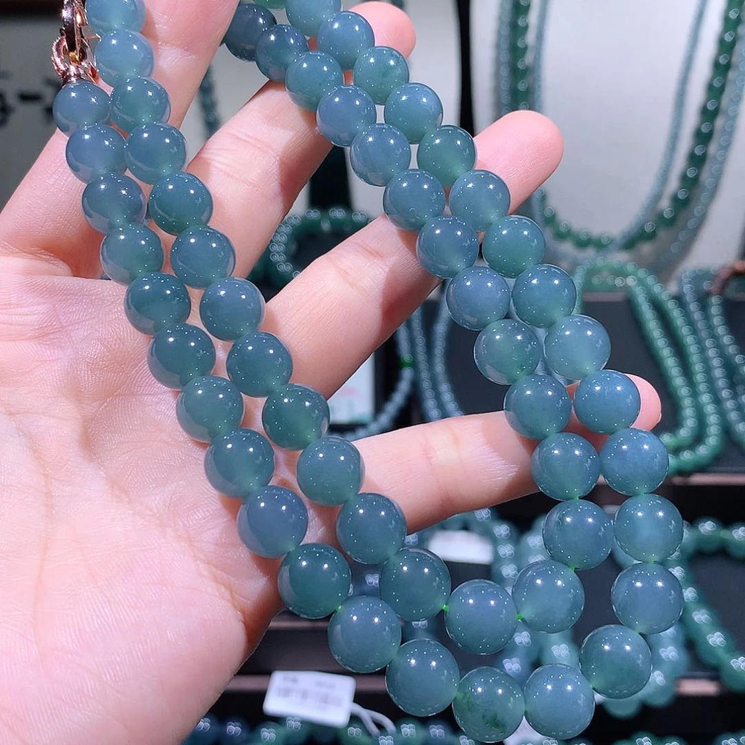 未镶嵌手链翡翠天然a货翡翠项链10mm