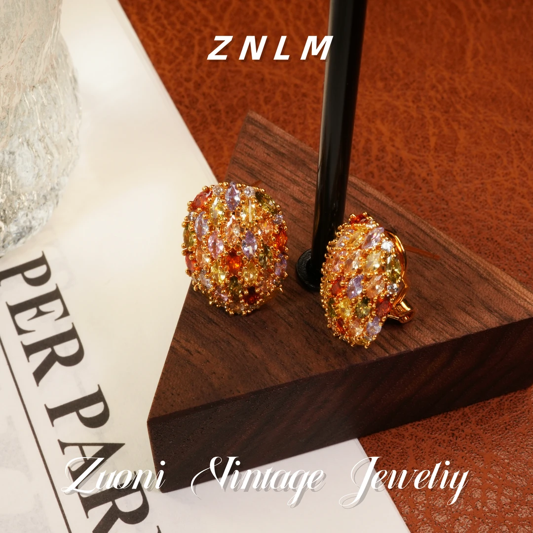 铜合金耳饰 E073柏【斑斓璀璨】夏ZNLM 柏林维拉斯耳钉