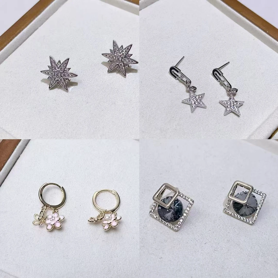 铜合金合成锆石耳饰 直播间下单链接 对应编号【0408】【01-60】