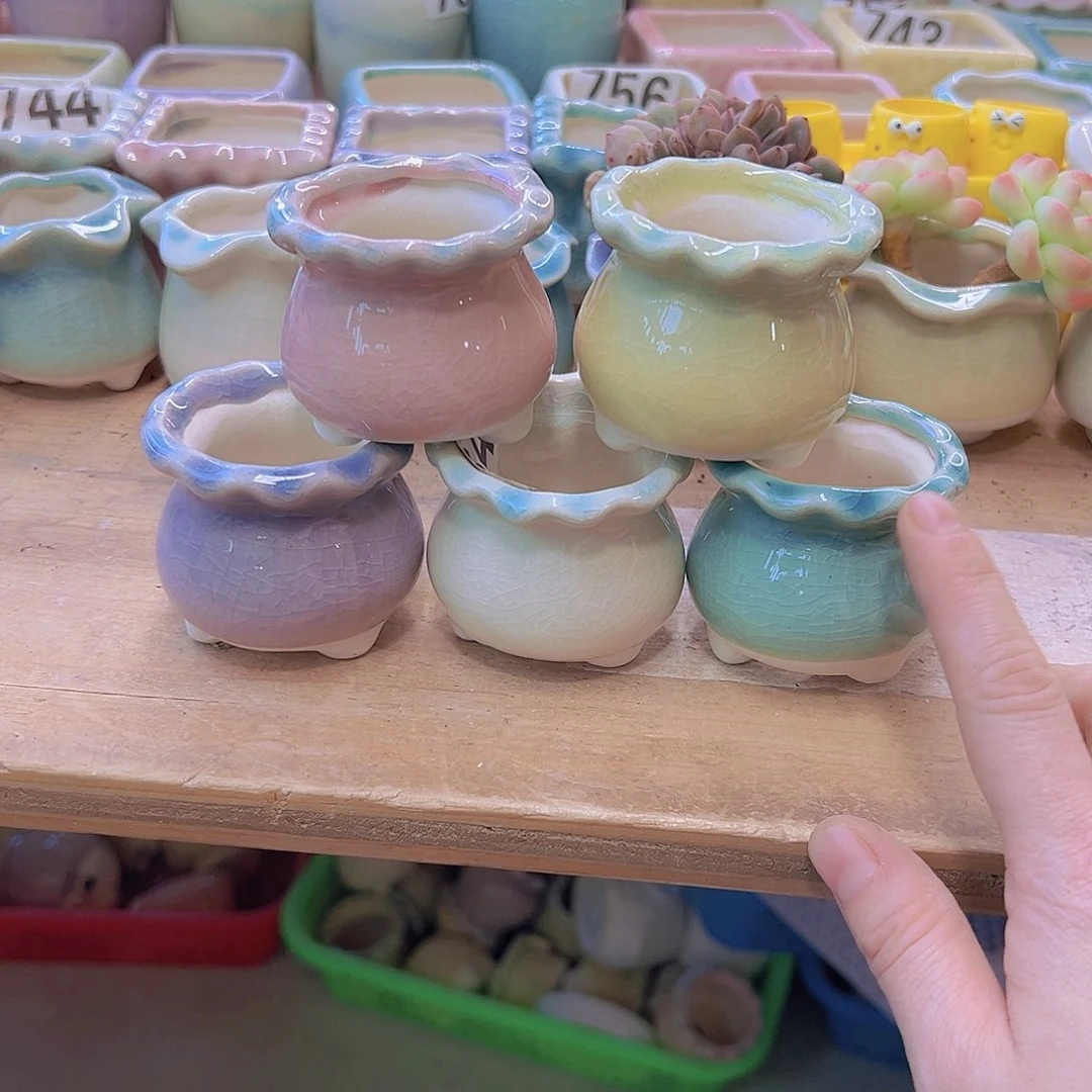 陶瓷花盆当场满12包邮