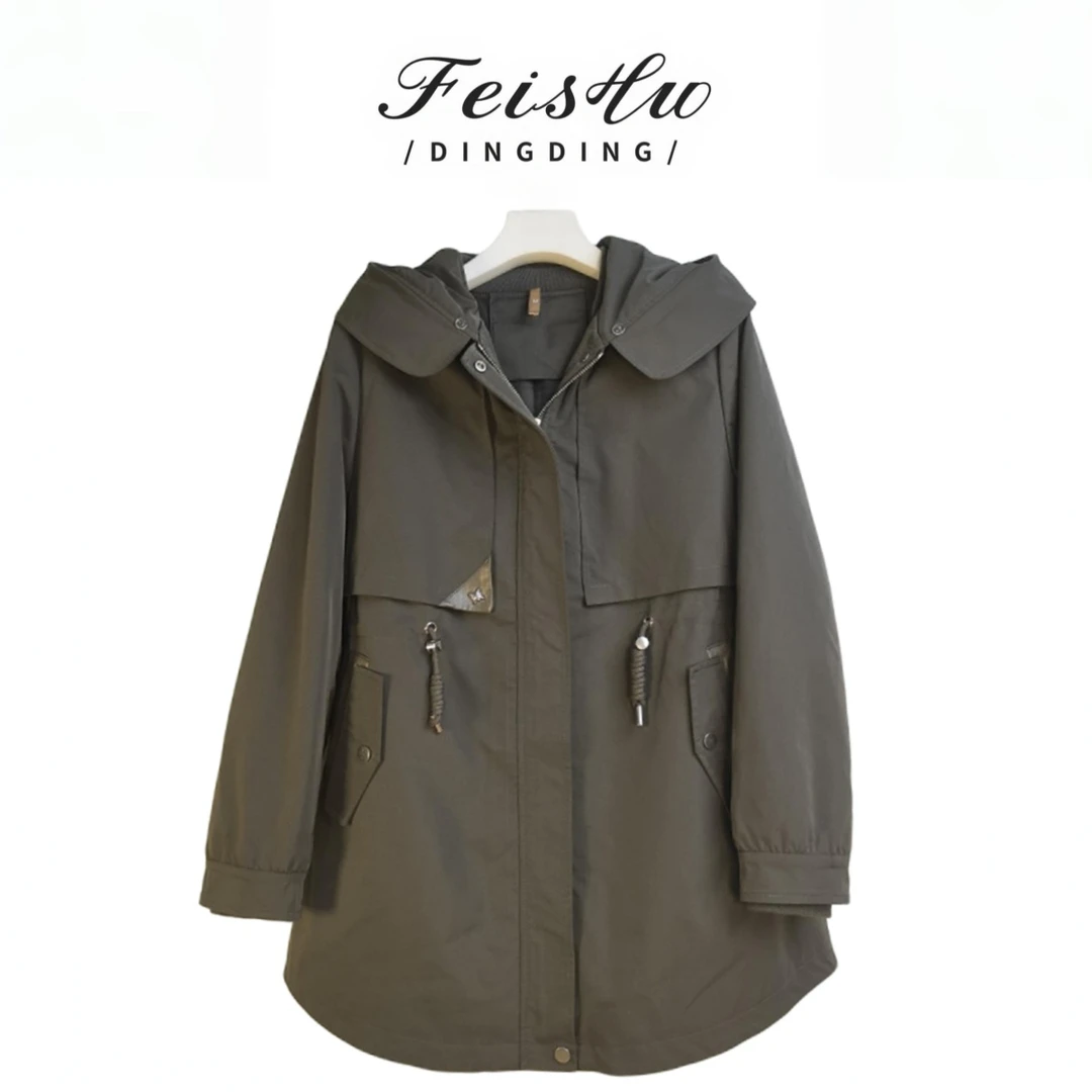 P3160【维亿专属】收腰洋气派克服显瘦长袖外套2024冬商场撤柜女装