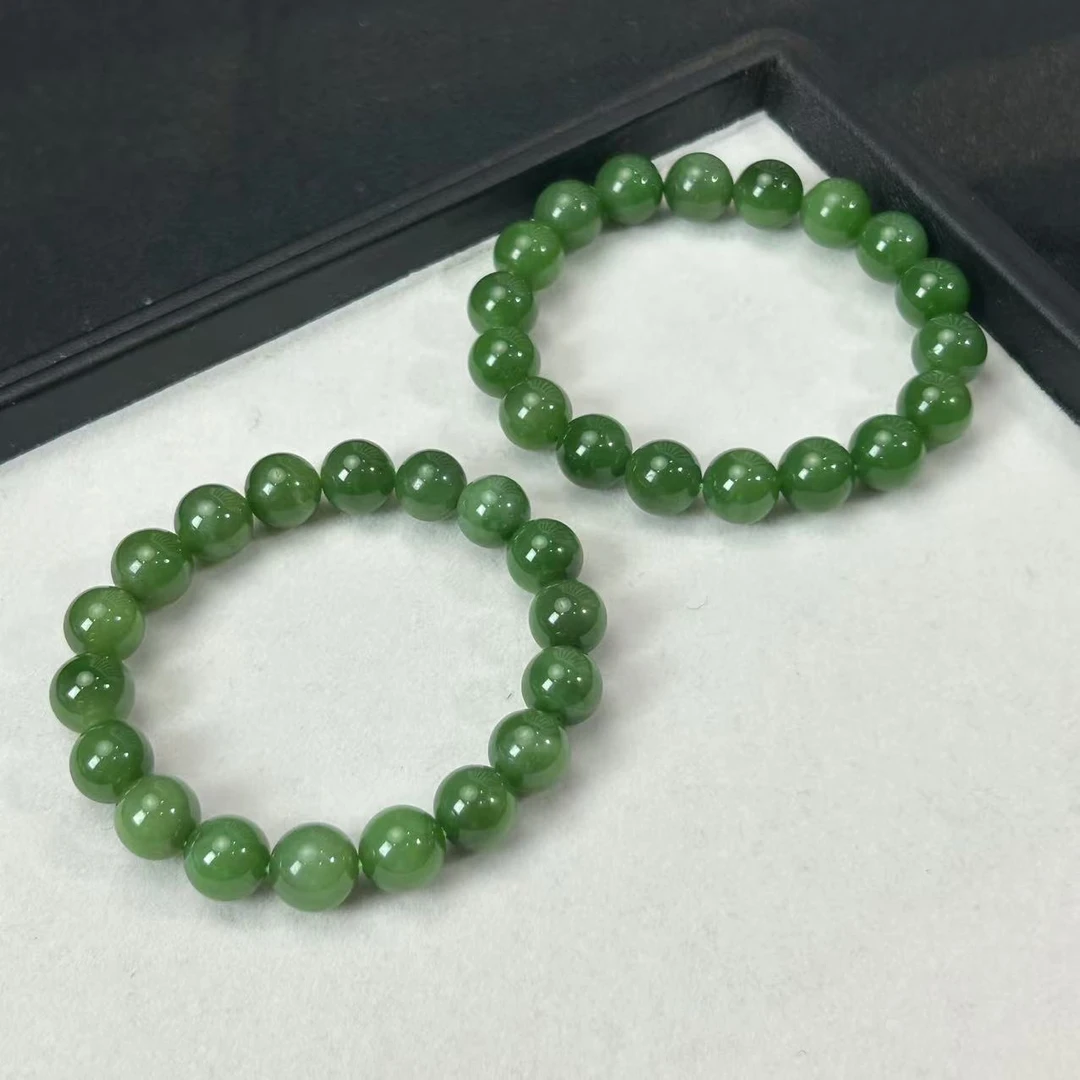 【缺货】和田玉碧玉手串多样性发一/有瑕 9mm JJY0252