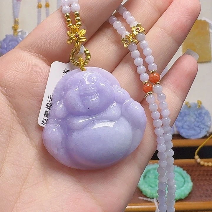 翡翠未镶嵌颈饰佛公