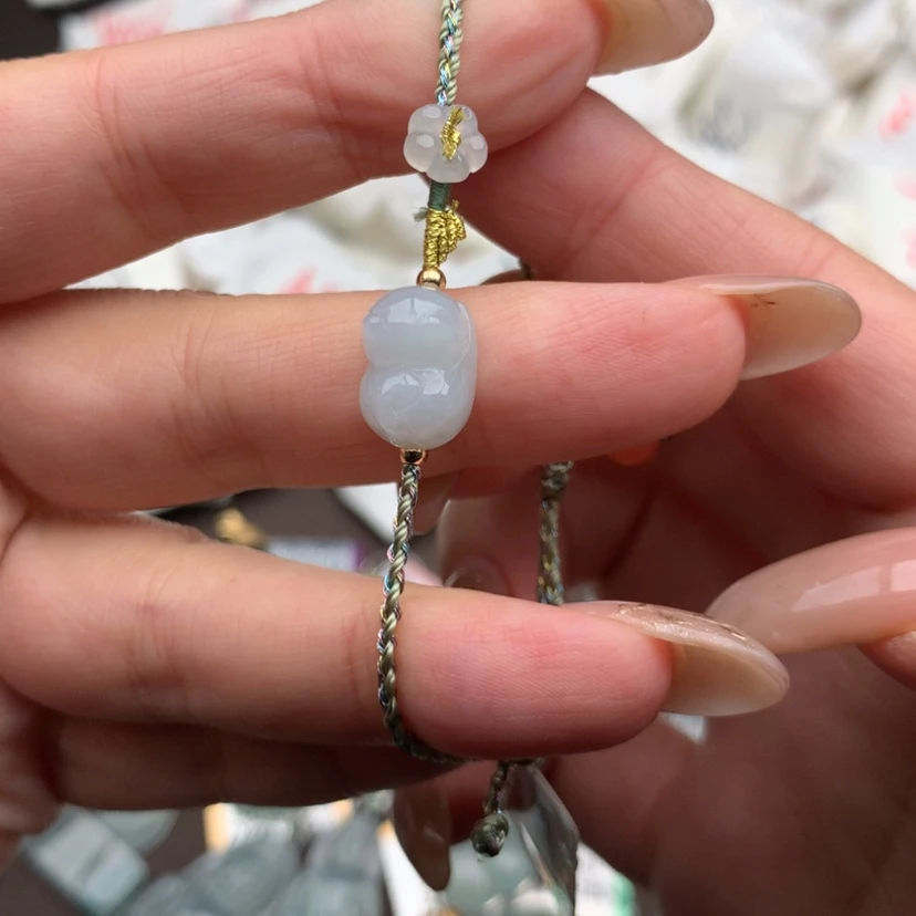 【闪购商品】翡翠手绳银S925镶嵌?*念一