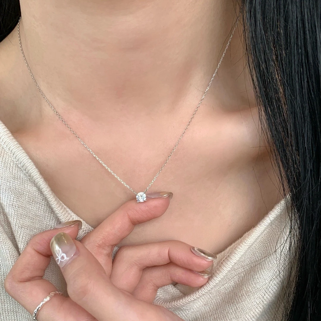 钛钢项链 梅姐饰品23 露思同款鼻屎方糖项链女款轻奢小众锁骨颈链