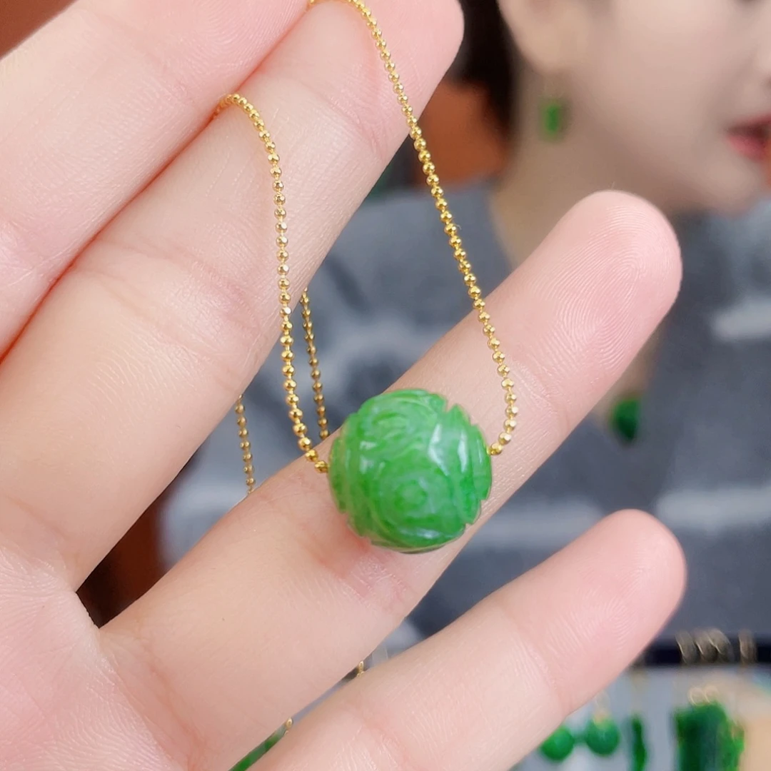 翡翠未镶嵌耳饰饰品