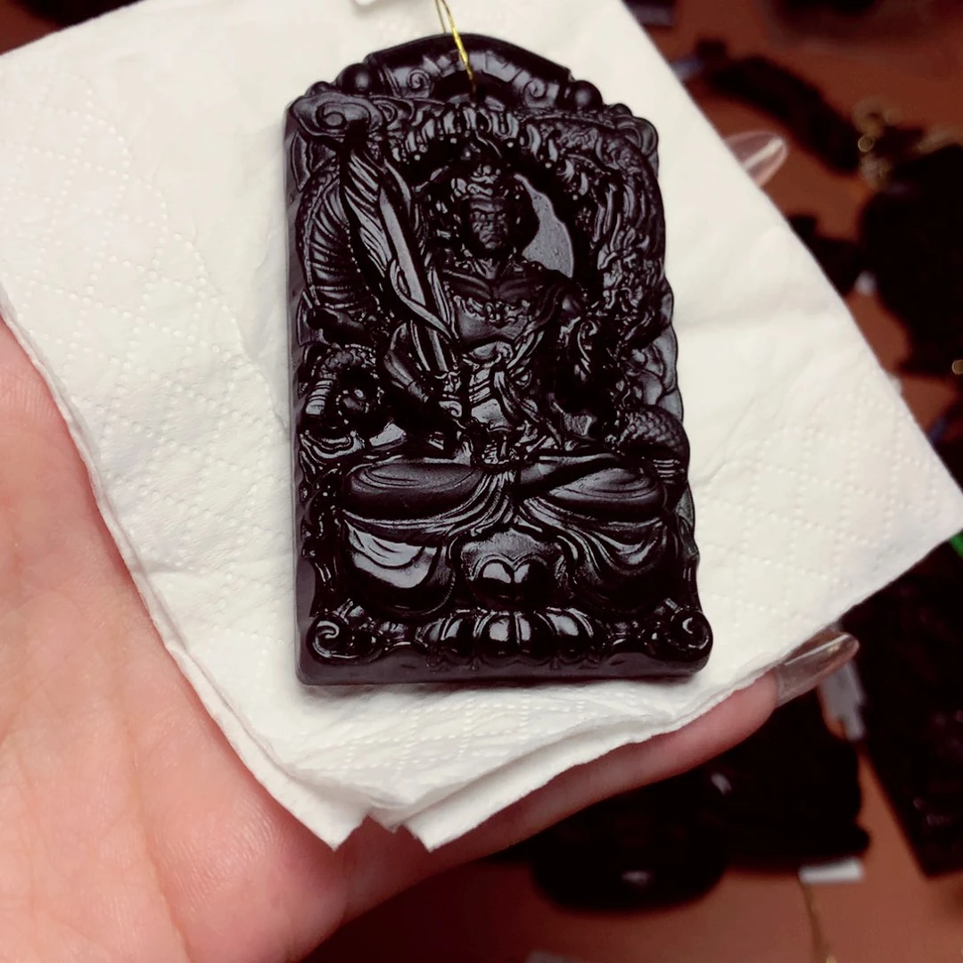 天然缅甸a货挂件钢琴黑