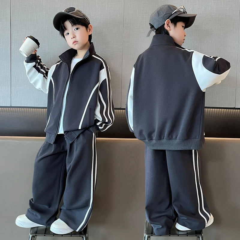儿童装男童秋装套装2025新款春秋款中大童帅气秋季男孩运动时髦潮