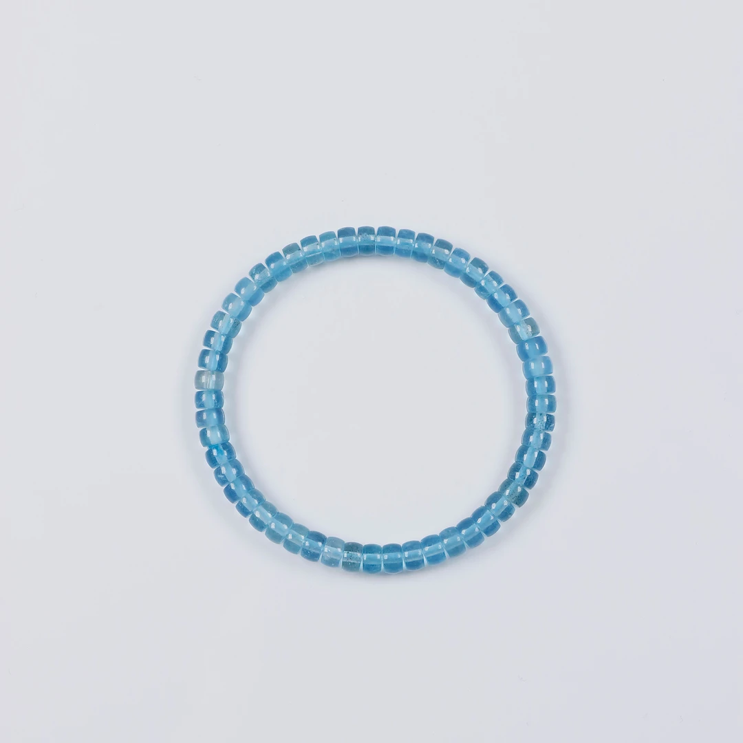 海蓝宝手串单圈 试品勿拍