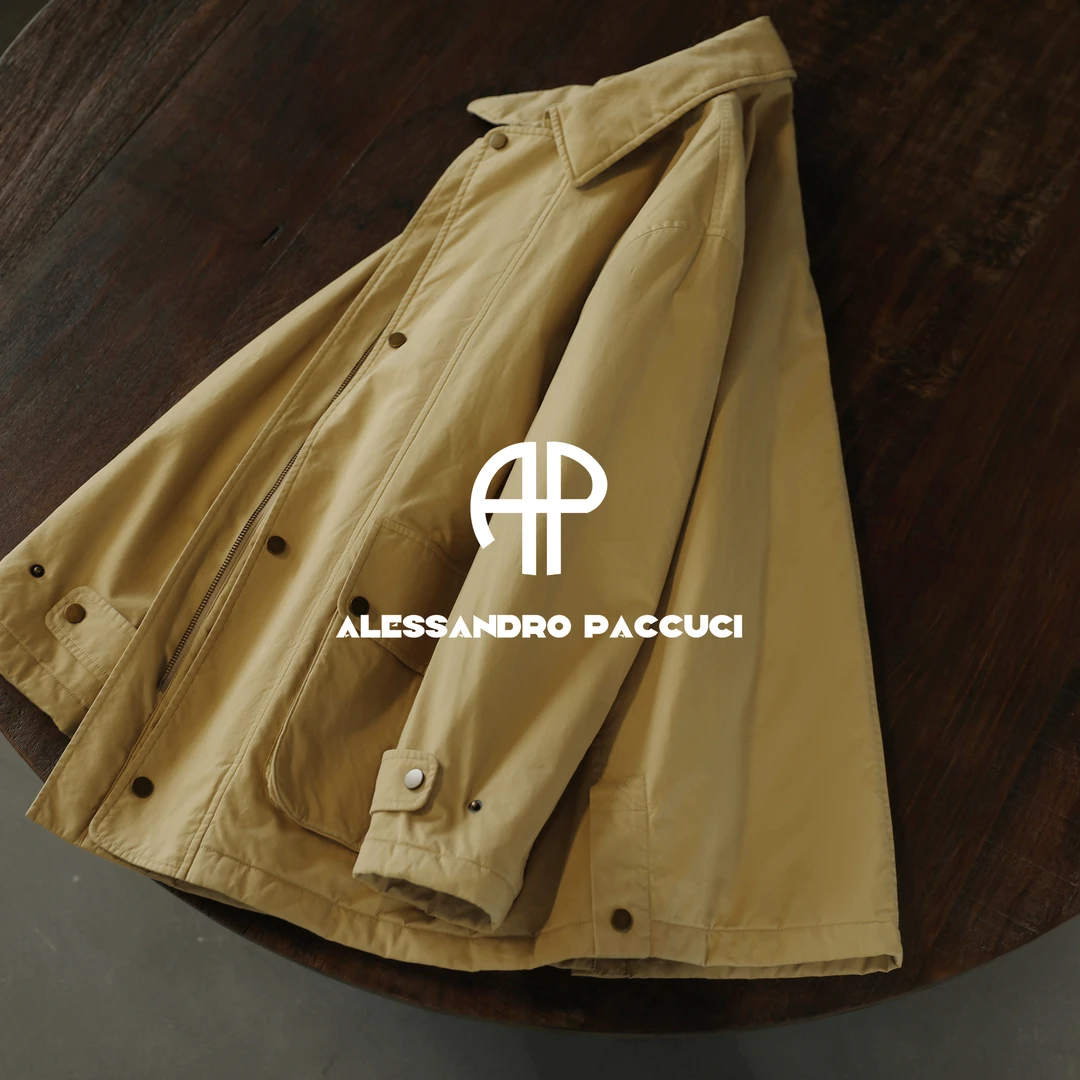 AP洛哥53146WJ【书页交叠】棉质翻领宽松两色格纹里衬时尚百搭外套