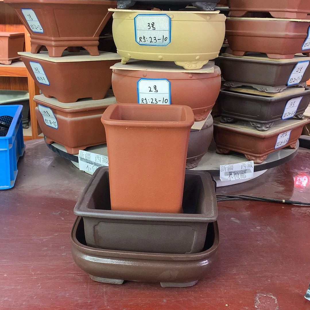 披**棘紫砂花盆自选三只