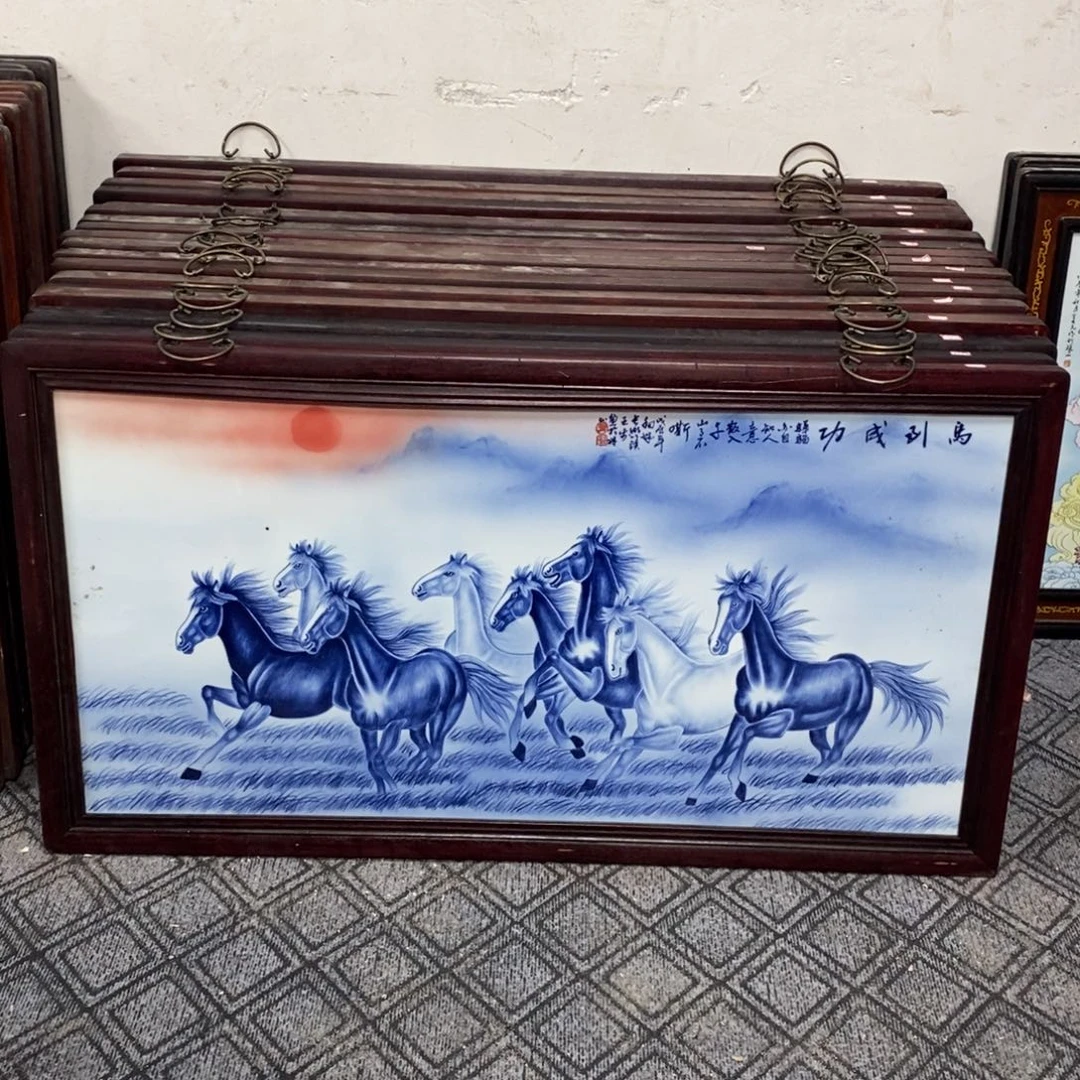 瓷1.2*66*1景德镇瓷板画柴窑烧制