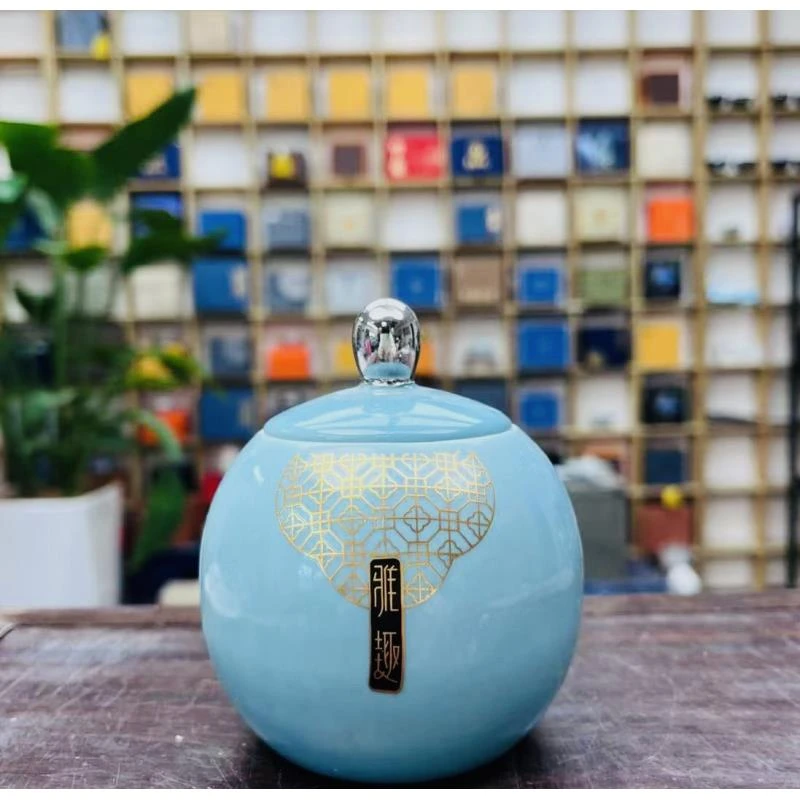 G5-雅趣蓝色茶叶罐圆 （8）是