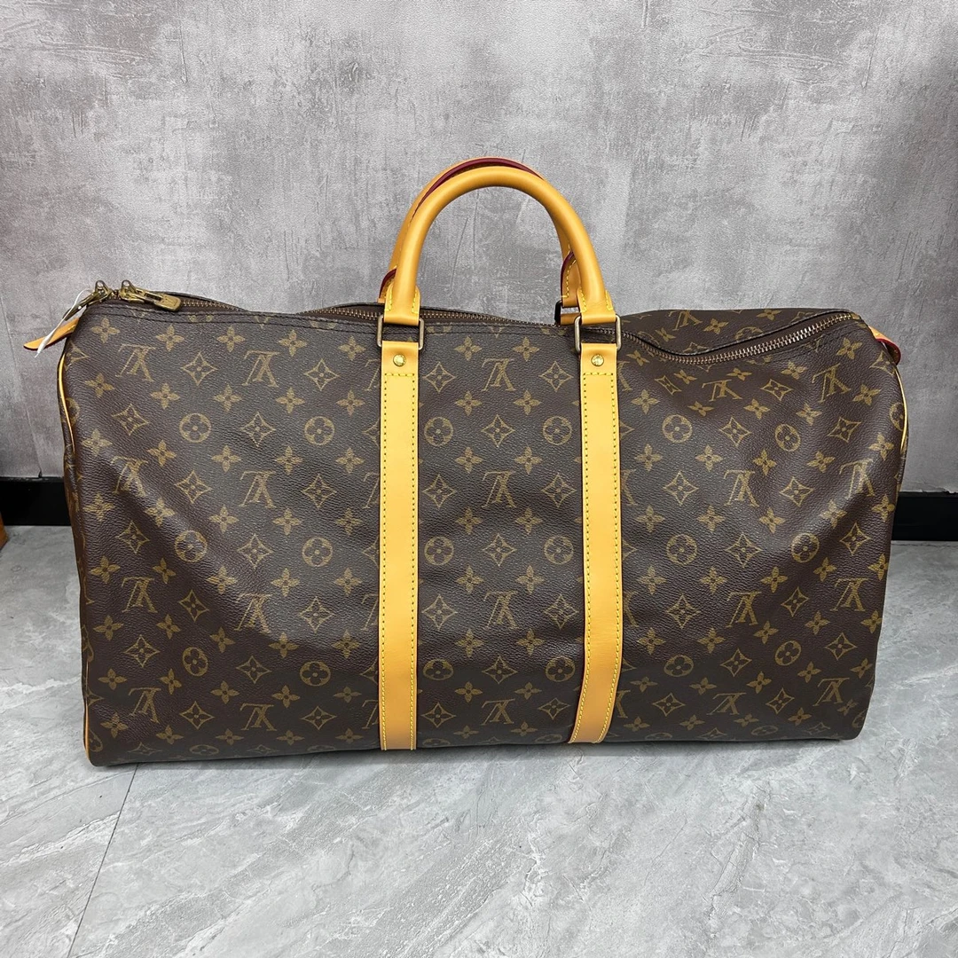 90新 LouisVuitton/路易威登 老花旅行袋keepall55 9新