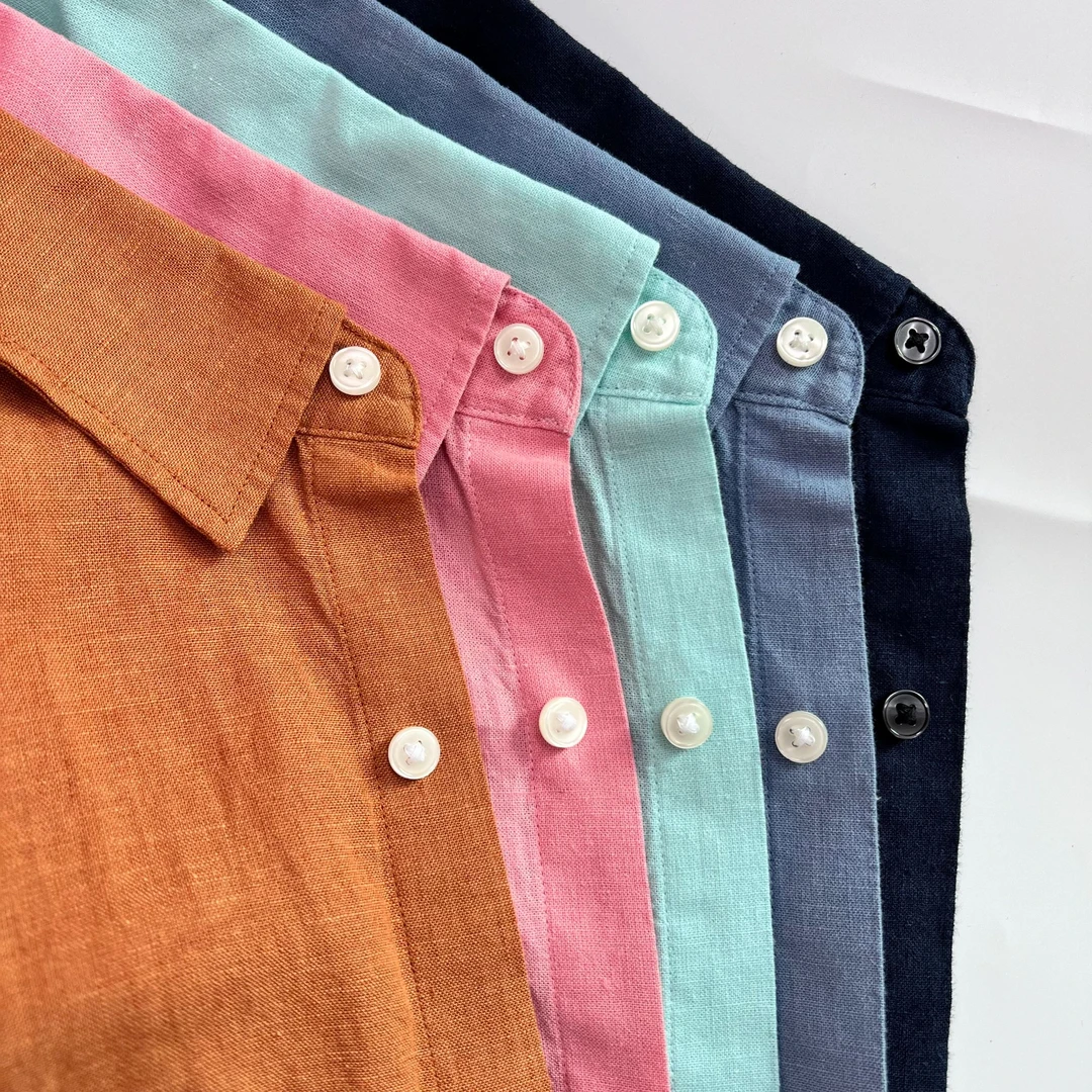 【易打理棉麻系列】衬景男士春夏新款舒适棉麻老钱风休闲长袖衬衫