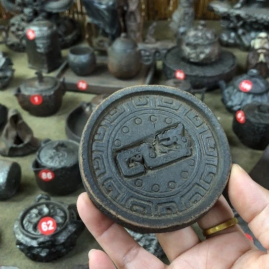 杯垫全手捏柴烧茶器