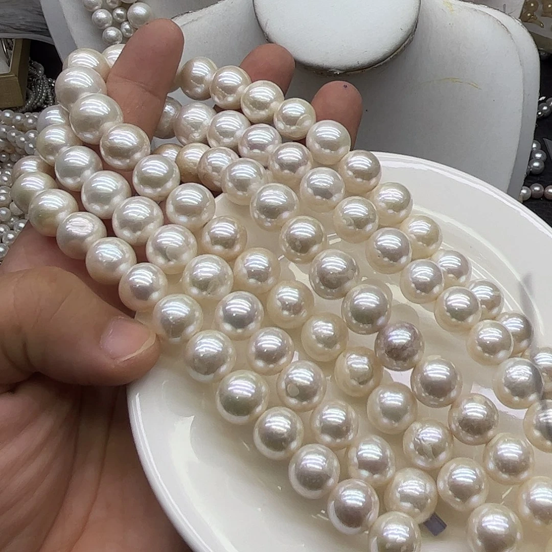 钛钢淡水珍珠项链