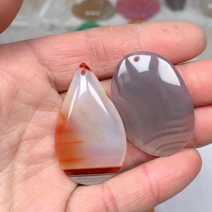玛瑙/玉髓颈饰未镶嵌୧**
