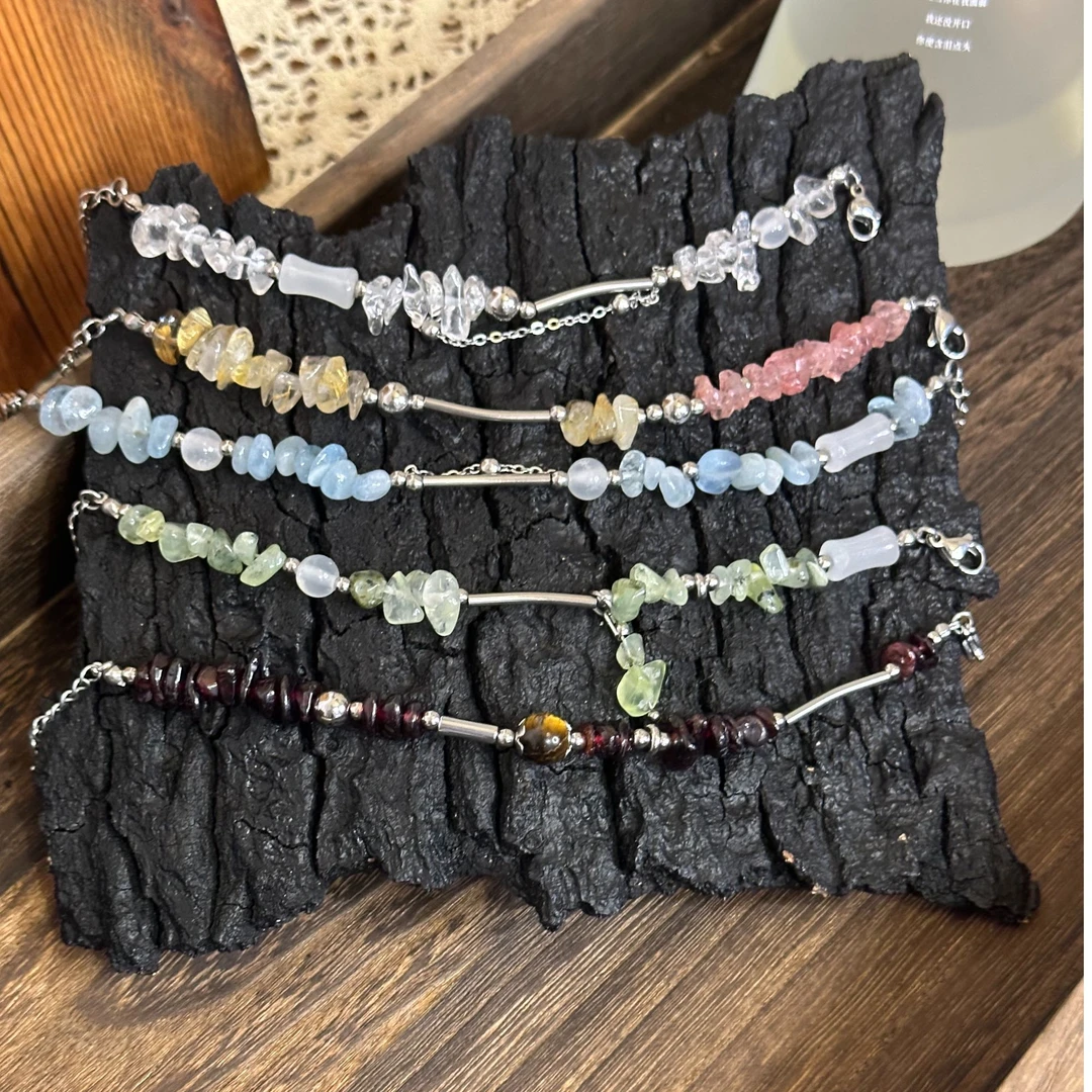 钛钢手链 钛钢手链 之秋【春夏秋冬】原创清冷手工手链简约