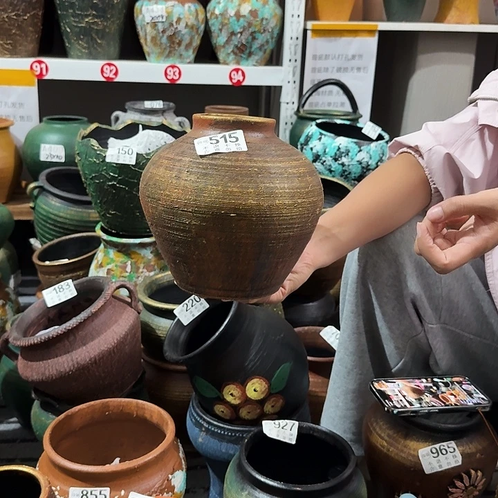 瑕疵金色坛子515高度20口径8