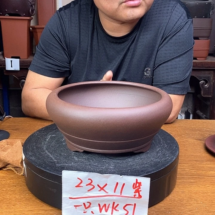 紫砂花盆货号一只WK51