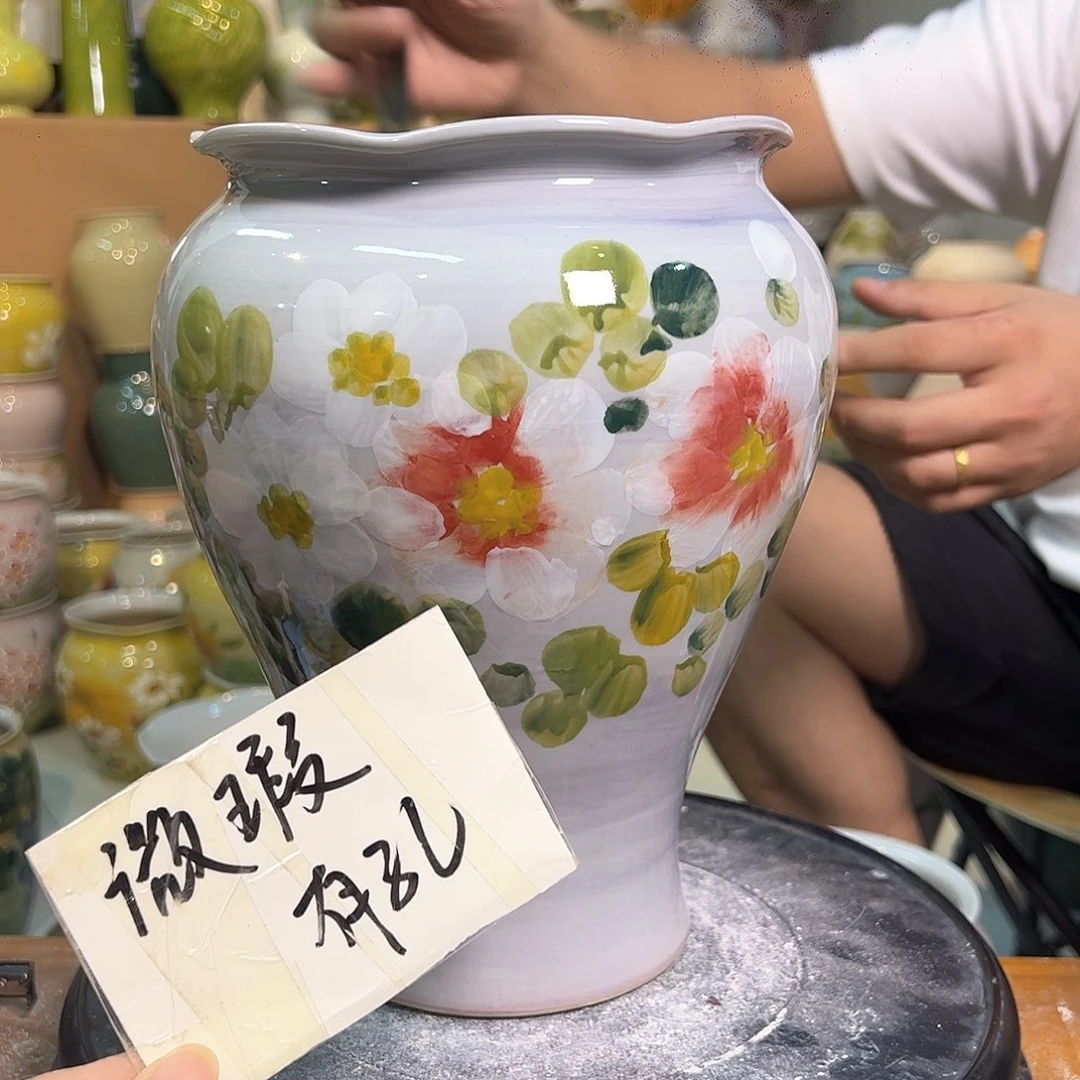 景德镇陶瓷花盆瑕258