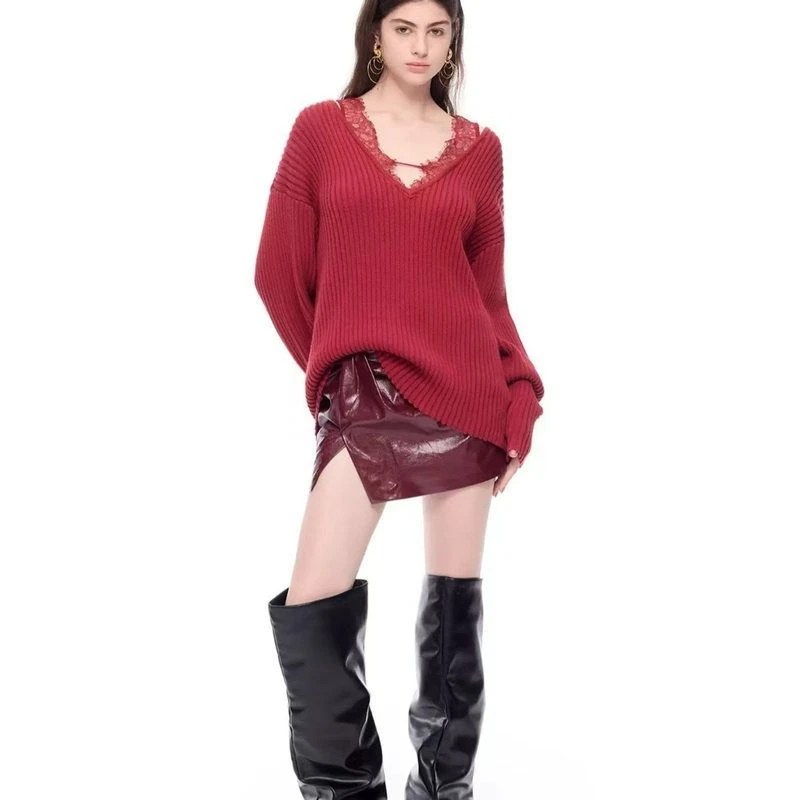 2025春夏新 小众设计张艺凡同款扭结设计感热辣时时尚百搭皮短裙